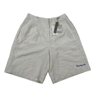 NWT Cutter & Buck Silk/Linen High Rise Pleated Shorts Las Vegas Country Club 6